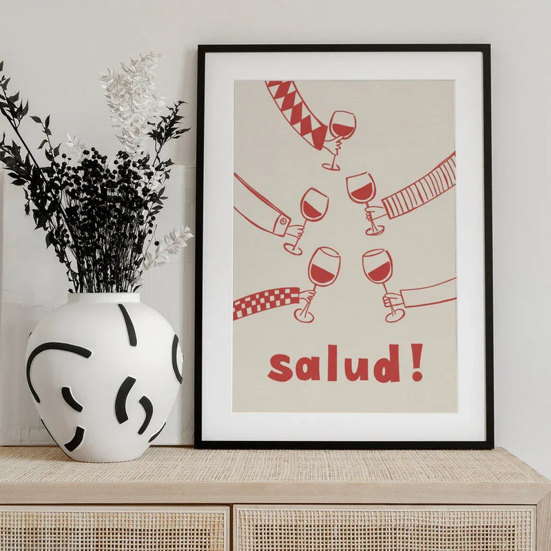 Salud! Wine Party with Friends - Rio Soléy Framed Art | Home or Office Art