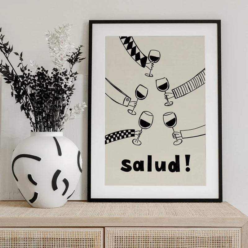 Pictufy Festive Salud Red A2 - Rio Soléy Framed Art | Home or Office Art
