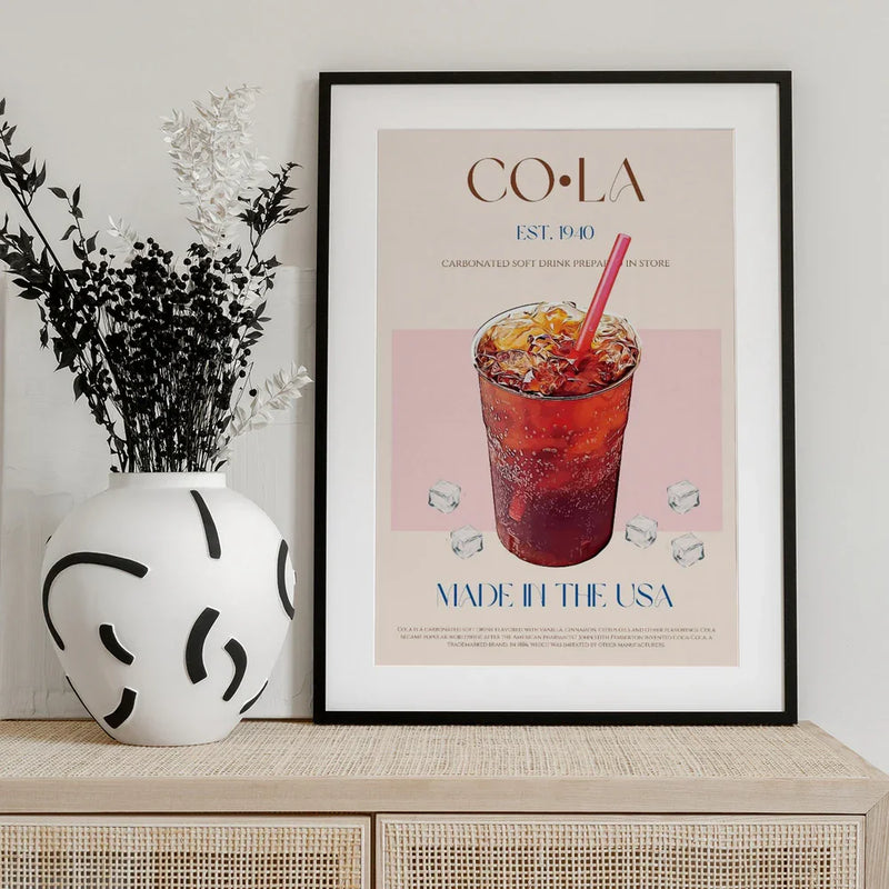 Chilled Cola Delight - Nazma Khokhar Framed Art | Home or Office Art