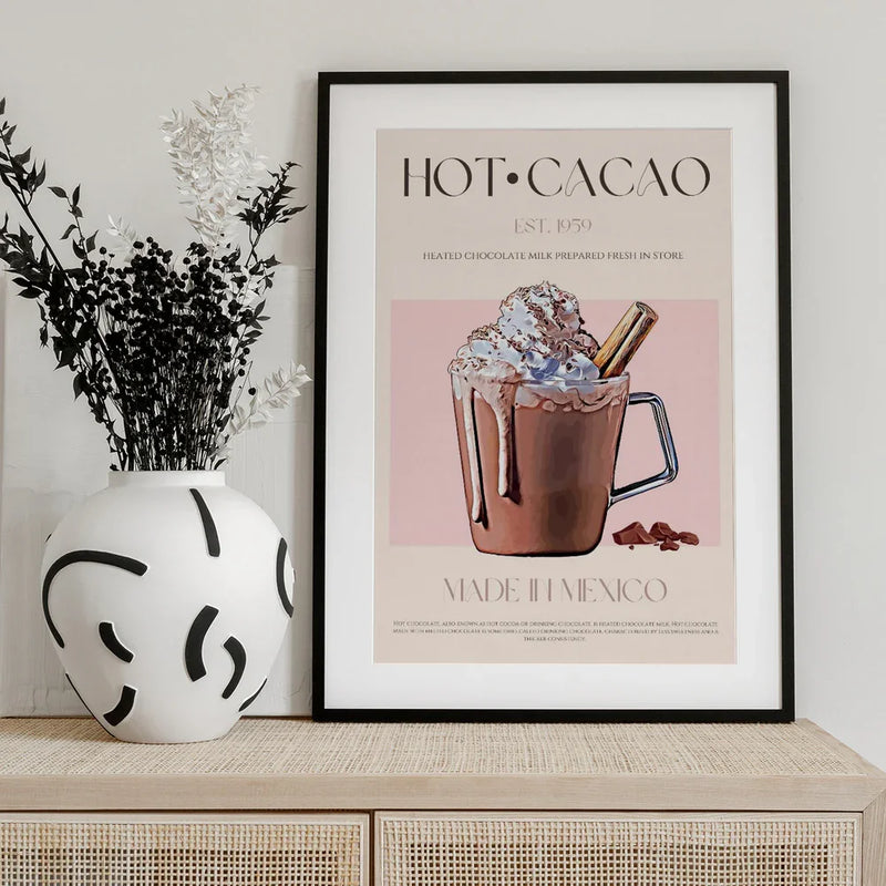 A Mug of Creamy Hot Cacao - Nazma Khokhar Framed Art | Home or Office Art