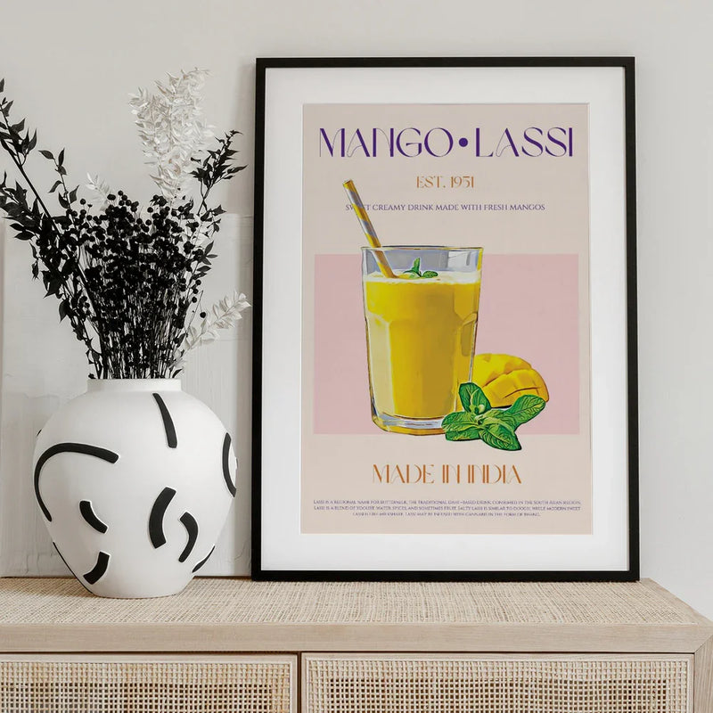 Mango Lassi Delight - Nazma Khokhar Framed Art | Home or Office Art