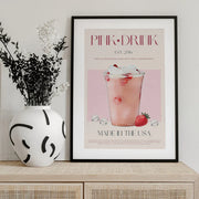 Pink Drink Print - Nazma Khokhar Framed Art | Home or Office Art