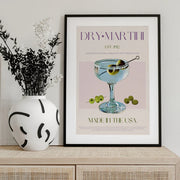 Classic Martini Charm - Nazma Khokhar Framed Art | Home or Office Art