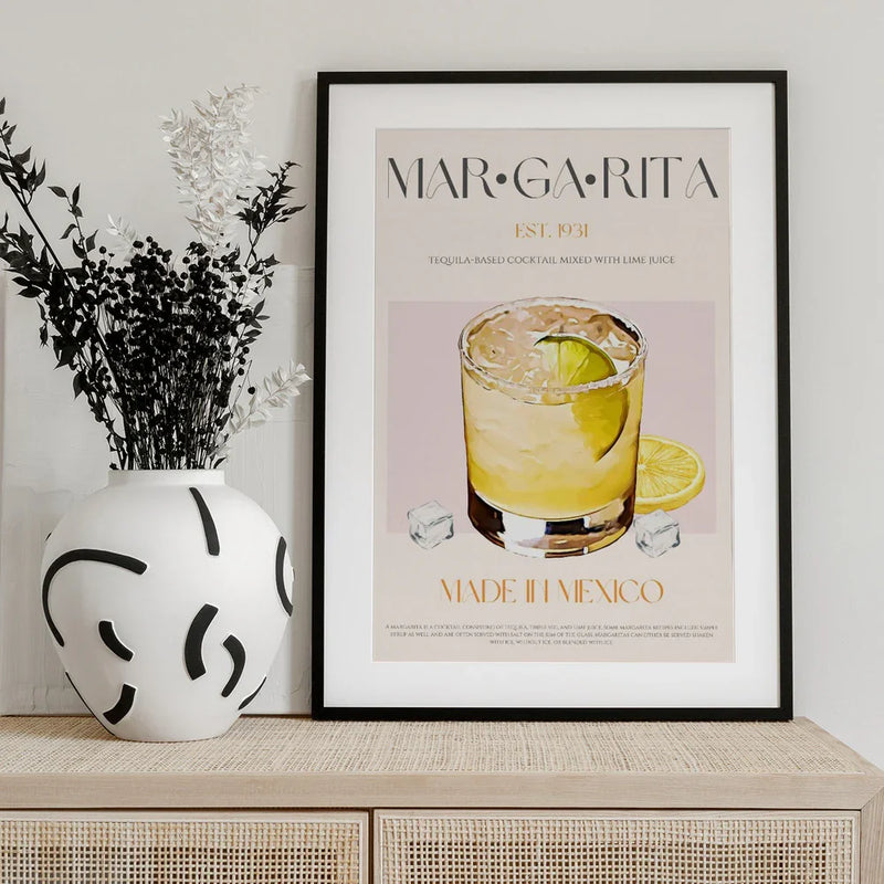 Margarita Print Cocktail - Nazma Khokhar Framed Art | Home or Office Art