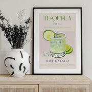 Tequila Drink With Lime And Ice - Nazma Khokhar Framed Art | Home or Office Art
