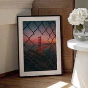 Golden Gate Caged Framed Art David George | Home or Office Art