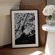 map_new york_002_black Framed Art Pictufy Studio II | Home or Office Art
