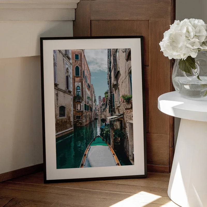 Boat on the river Framed Art Drita Stefan | Home or Office Art