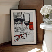 Still Life With Red Glasses - Treechild Framed Art | Home or Office Art