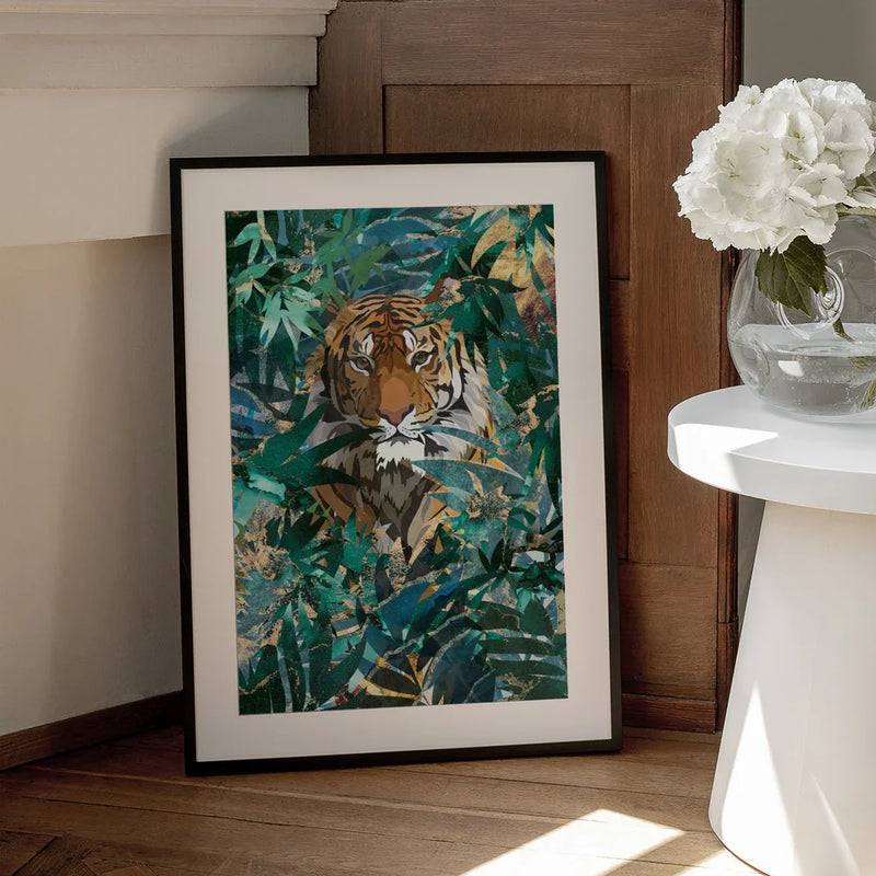 Tiger in the jungle 2 Framed Art Sarah Manovski | Home or Office Art