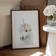 Floral Unicorn Framed Art Lola Peacock | Home or Office Art
