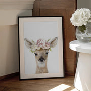 Floral Baby Deer Framed Art Lola Peacock | Home or Office Art