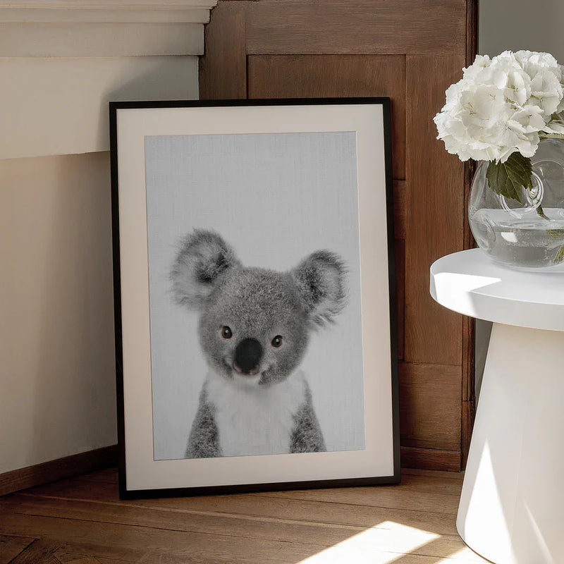 Peekaboo Baby Koala Framed Art Lola Peacock | Home or Office Art