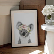 Floral Baby Koala Framed Art Lola Peacock | Home or Office Art