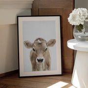 Peekaboo Baby Cow Framed Art Lola Peacock | Home or Office Art