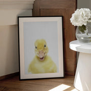 Peekaboo Baby Duck Framed Art Lola Peacock | Home or Office Art