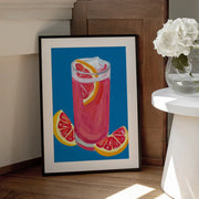 Grapefruit Paloma Blue - Alice Straker Framed Art | Home or Office Art