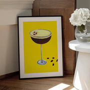 Espresso Martini Buttercup Yellow - Alice Straker Framed Art | Home or Office Art
