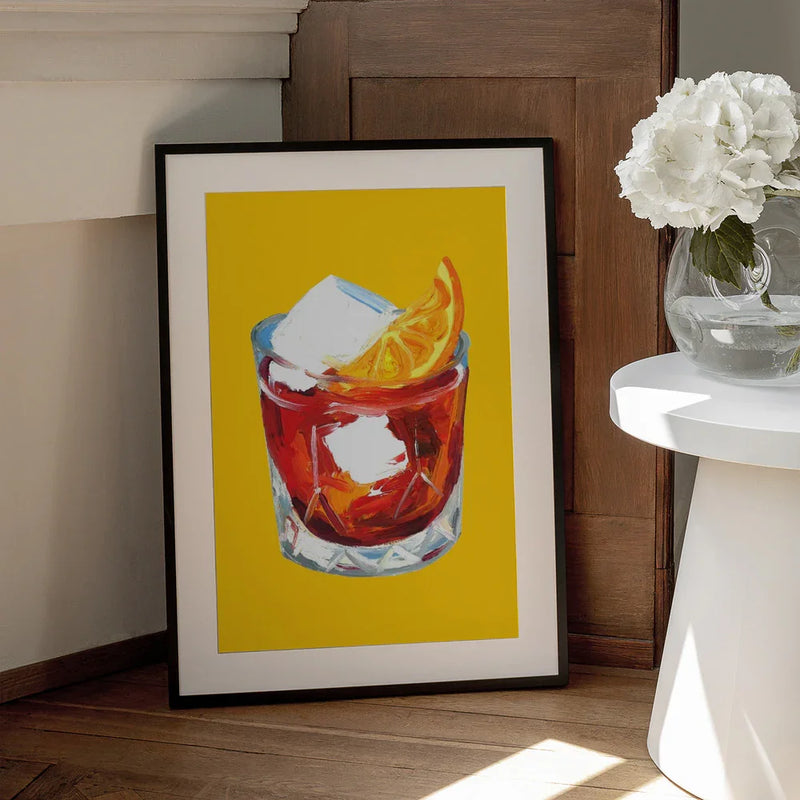 Negroni Sunshine Yellow - Alice Straker Framed Art | Home or Office Art