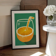 Vibrant Orange Cleverly Illustrated - Little Dean Framed Art | Home or Office Art