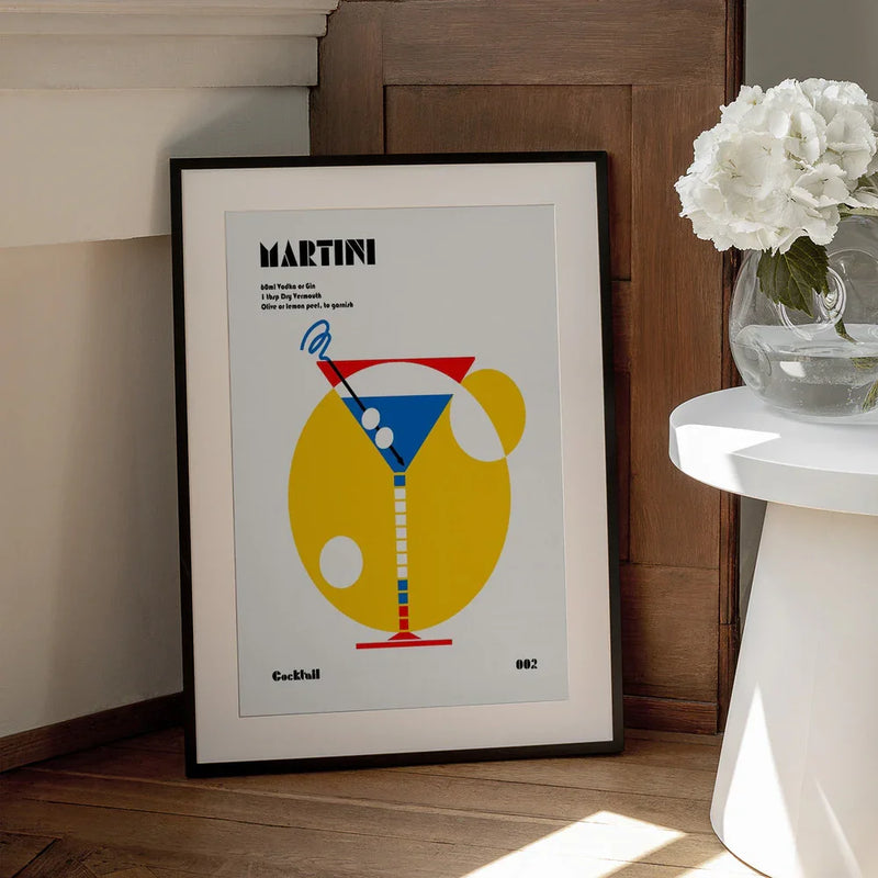 Martini Bauhaus Cocktail - Retrodrome Framed Art | Home or Office Art