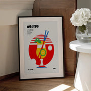 Mojito Bauhaus Cocktail - Retrodrome Framed Art | Home or Office Art