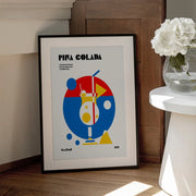 Pina Colada Bauhaus Cocktail - Retrodrome Framed Art | Home or Office Art