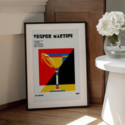 Vesper Martini Bauhaus Cocktail - Retrodrome Framed Art | Home or Office Art