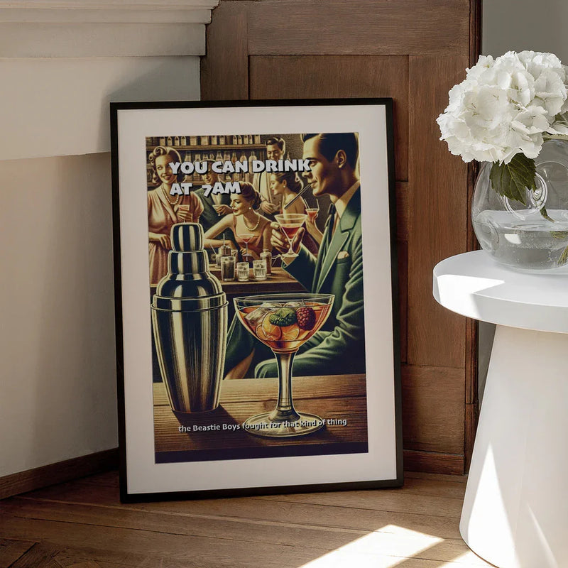 You can drink at 7am - Andreas Magnusson Framed Art | Home or Office Art