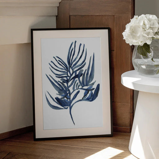 Blue Aquatic Plant Poster 1 - cartissi Framed Art | Home or Office Art