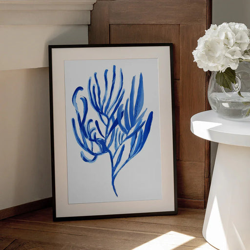 Blue Aquatic Plant Poster 4 - cartissi Framed Art | Home or Office Art