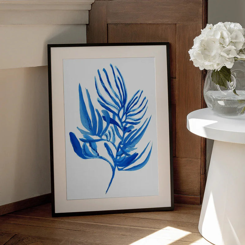 Blue Aquatic Plant Poster 6 - cartissi Framed Art | Home or Office Art