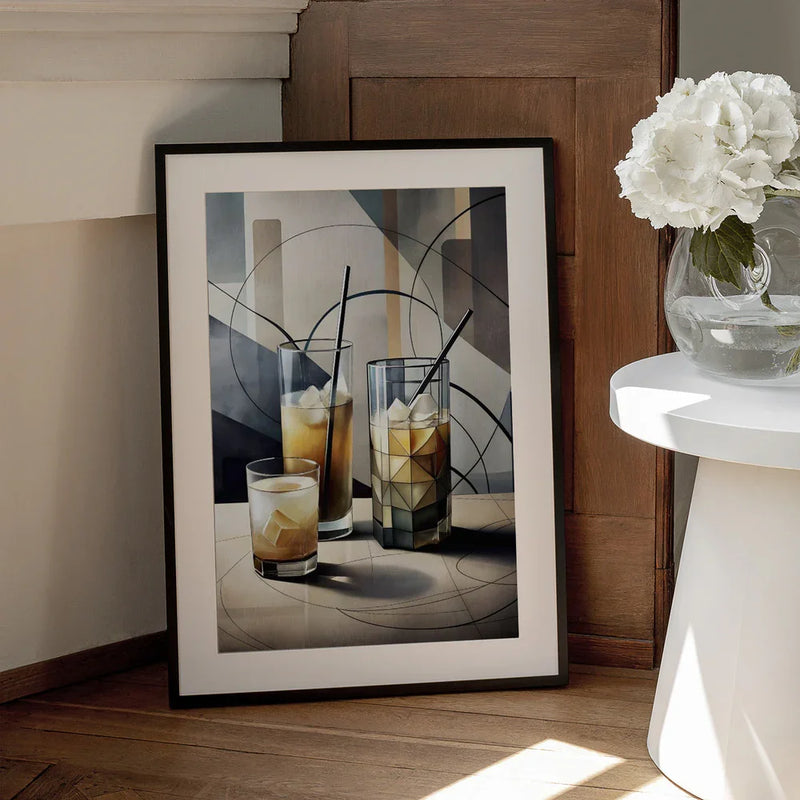 Cubist Cocktails - Miguel Bruzual Framed Art | Home or Office Art