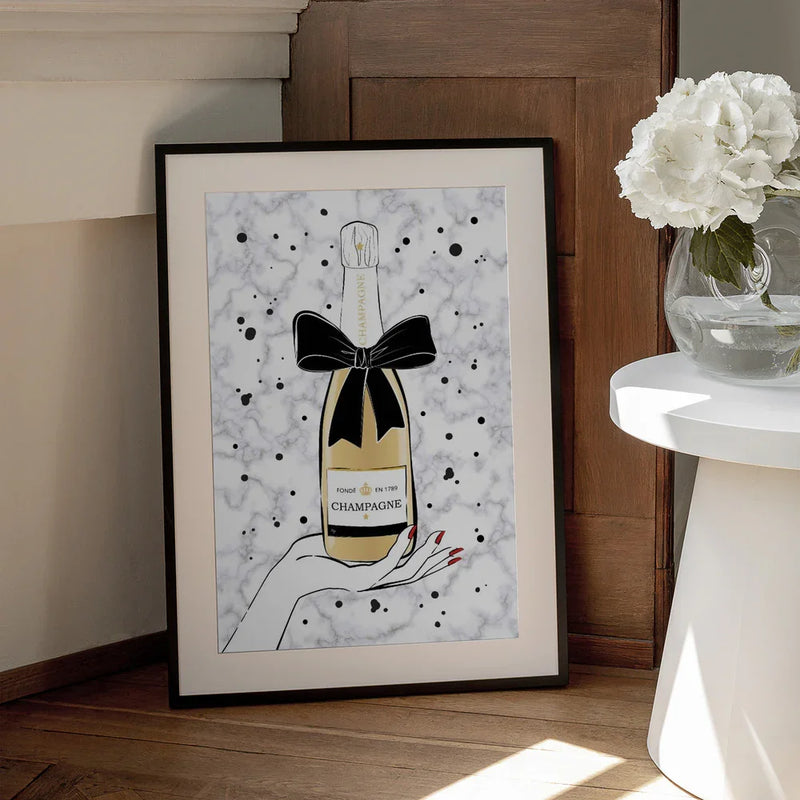 Holding Champagne - Martina Framed Art | Home or Office Art