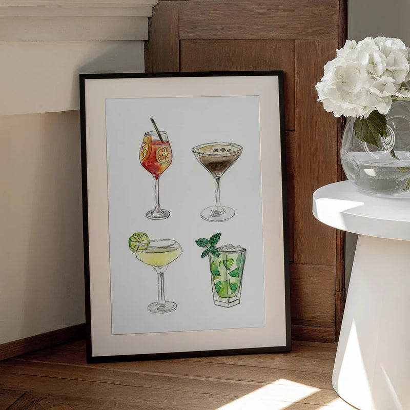 Cocktails - Petra Lizde Framed Art | Home or Office Art