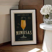 Bottomless Mimosas Art Deco Cocktail Bar Art - The Whiskey Ginger Framed Art | Home or Office Art