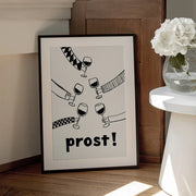 Prost! Wine Party with Friends - Rio Soléy Framed Art | Home or Office Art