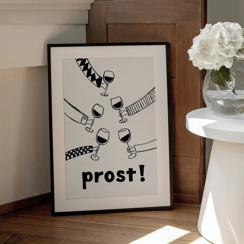 Prost! Wine Party with Friends - Rio Soléy Framed Art | Home or Office Art