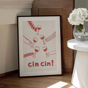Cin cin! Wine Party with Friends - Rio Soléy Framed Art | Home or Office Art