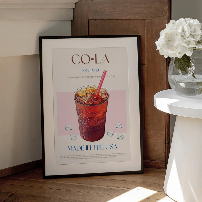 Chilled Cola Delight - Nazma Khokhar Framed Art | Home or Office Art