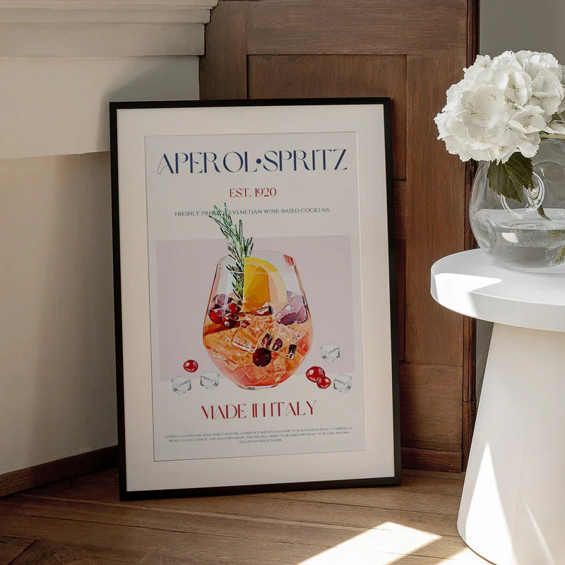 Aperol Spritz Cocktail - Nazma Khokhar Framed Art | Home or Office Art