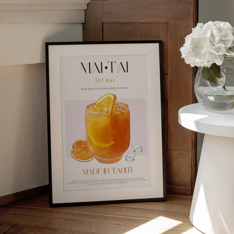 Orange Bliss Drink - Nazma Khokhar Framed Art | Home or Office Art