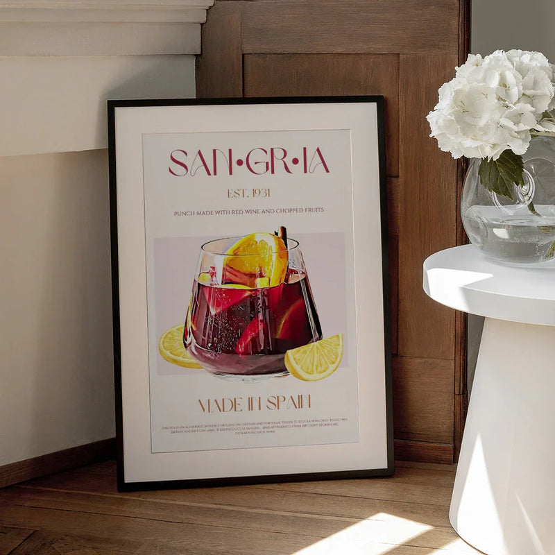 A Glass Filled With Red Wine - Nazma Khokhar Framed Art | Home or Office Art
