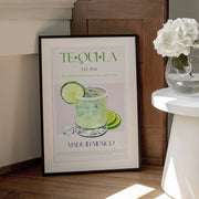 Tequila Drink With Lime And Ice - Nazma Khokhar Framed Art | Home or Office Art