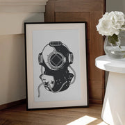 Vintage Diver - Nicholas Framed Art | Home or Office Art