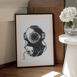 Vintage Diver - Nicholas Framed Art | Home or Office Art