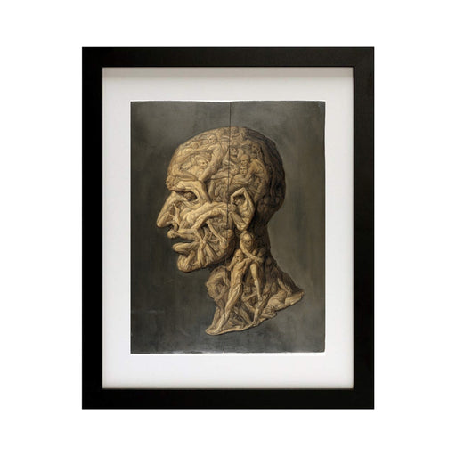 Modern Art Human Head Framed Wall art decor