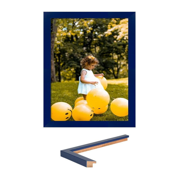 30x40 Blue Picture Frame Gallery Wall Hanging - 30x40 Memory Design Picture frames - New Jersey Frame shop custom framing