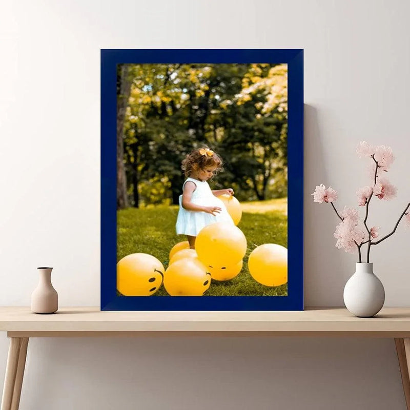 3 Pack Blue 11x14 Picture Frames - High Definition Glass - Fits 8x10 Or 11x14 Photos - Wood