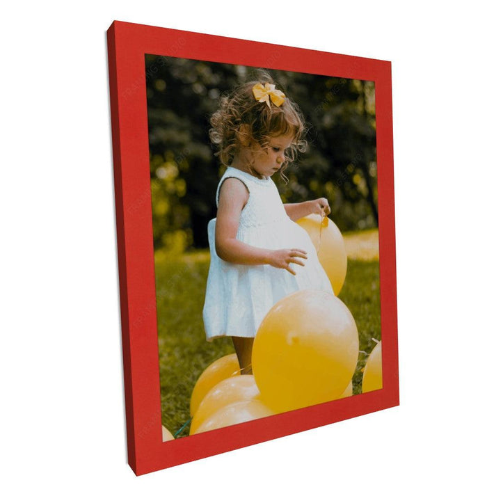 Modern Flat Red Picture Frame Gallery Wall Hanging - Modern Memory Design Picture frames - New Jersey Frame shop custom framing
